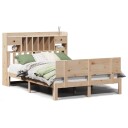 Seng med bokhylle uten madrass 140x200 cm heltre furu 8721158614797