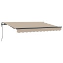 vidaXL Uttrekkbar markise Beige 250 x 200 cm stoff