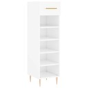vidaXL Skoskap høyglans hvit 30x35x105 cm konstruert tre