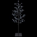 vidaXL Mikro bjørkejuletre Svart 120 cm Stål 279 LED-lys