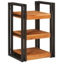  Nattbord Brunt og svart 38 x 33 x 58 cm Solid akasietre