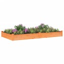 vidaXL Høybed med foring brun 240x120x25 cm heltre gran