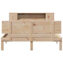  Seng med bokhylle uten madrass 140x190 cm heltre furu 3322628