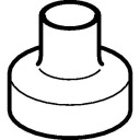 75 x 40 mm reduksjon sentral svart PEH Geberit