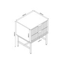 Nattbord/sidebord HOME4YOU Helve 40x36x60 cm melamin - svart / lyst tre
