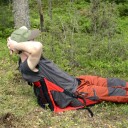 Dovrefjell sitteplate med rygg - rød