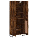 vidaXL Highboard røkt eik 69,5x34x180 cm konstruert tre 8720845410650