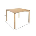 Spisebord HOME4YOU Gardenia 90x90x75 cm Eik   Eik