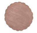 Shell teppe rund rosa
