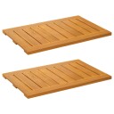vidaXL Badematte Ensfarget Brun 60 x 40 cm Solid akasietre