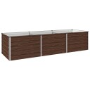vidaXL Hevet Hagebed Svart 240 x 80 x 55 cm kaldvalset stål