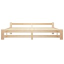 vidaXL Sengeramme heltre furu 200x200 cm