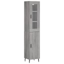 vidaXL Highboard grå sonoma 34,5x34x180 cm konstruert tre 8720845486136