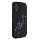 Karl Lagerfeld iPhone 16 Hardcase 3D Rubber Signature Svart