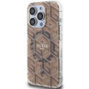 Guess IML GCube MagSafe Mobildeksel i Brun for iPhone 15 Pro Max