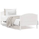  Sengeramme med hodegavl hvit 100x200 cm heltre furu 8721012427624
