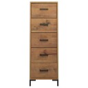 vidaXL Kommode 42x35x110 cm heltre furu
