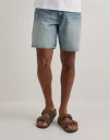 Levi's 468 Loose Shorts Light Workout Jeansshorts Blå