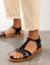 ANGULUS Sandals - Flat - Black - 39
