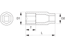 Bahco K8906Z-1.5/16 Kraftpipe 3/4 tommer, lang 1 5/16", Håndverktøy