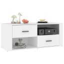 vidaXL TV-benk hvit 100x35x40 cm konstruert tre
