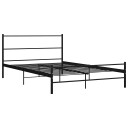 vidaXL Sengeramme svart metall 160x200 cm