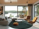 Runde tepper   Cloud Super Soft grønn Størrelse: Ø 240 cm
