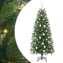  Kunstig juletre med 150 LED med stativ grønn 150 cm PE og PVC