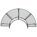 vidaXL Trebens 4  seter 160 x 80 x 89 cm steel Svart halvrund