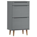  Skoskap MOLDE grå 59,5x35x103 cm heltre furu