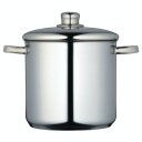 Gryte med lokk 5,5 liter rustfritt stål