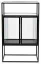 Dutchbone Boli Vitrineskap - Sort/Glass, H105
