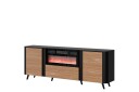 Kommode Clement 200 cm   Svart/Brun