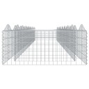 Buet gabion høybed 800x100x50 cm galvanisert jern