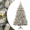  Kunstig juletre Grønn og hvit 240 cm PVC og metall