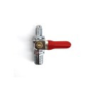 1/4" NPT x MFL kuleventil med tilbakeslagsventil