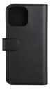 Deltaco Flip-Cover for iPhone 14 Plus – Svart Gummiert Lommebokdeksel