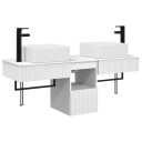 vidaXL Baderomsskapsett 3 stk. Hvit 53 x 35 x 39 cm Konstruert tre