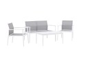 Venture Design Break sofagruppe Hvit/grå 2-seters sofa lenestoler & bord 90x60 cm Hvit