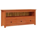  TV skap med skuff VoksBrun 114 x 35 x 52 cm Massiv furu
