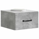  Vegghengt Nattbord med skuff 2 pcs Betonggrå 34,5 x 33 x 20 cm