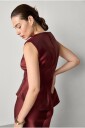 Joelle   Bluse i sateng   Rød