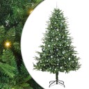 Kunstig forhåndsbelyst juletre med kule sett grønn 240 cm