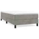  Boxspring sengeramme hvit 90x190 cm Single fløyel