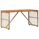  Utebord Naturlig 80 x 40 x 40 cm Stål og Poly Rattan