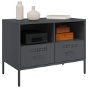  TV-benk antrasitt 68x39x43,5 cm kaldvalset stål 843046