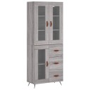 vidaXL Highboard grå sonoma 69,5x34x180 cm konstruert tre 8720845479978