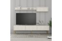 Hazim TV-benk 180 cm - Krem/Gull