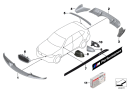 BMW Originaldeler Grill svart blank høyre
M Performance 51712334710