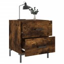 vidaXL Nattbord røkt eik 40x35x47,5 cm konstruert tre